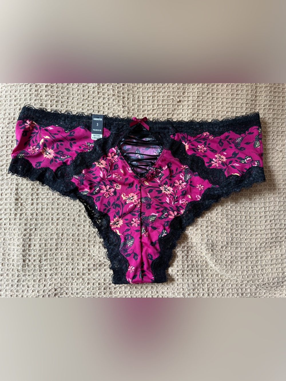 NWT 2 pair torrid size 3 cheekster lace panties - Picture 3 of 8
